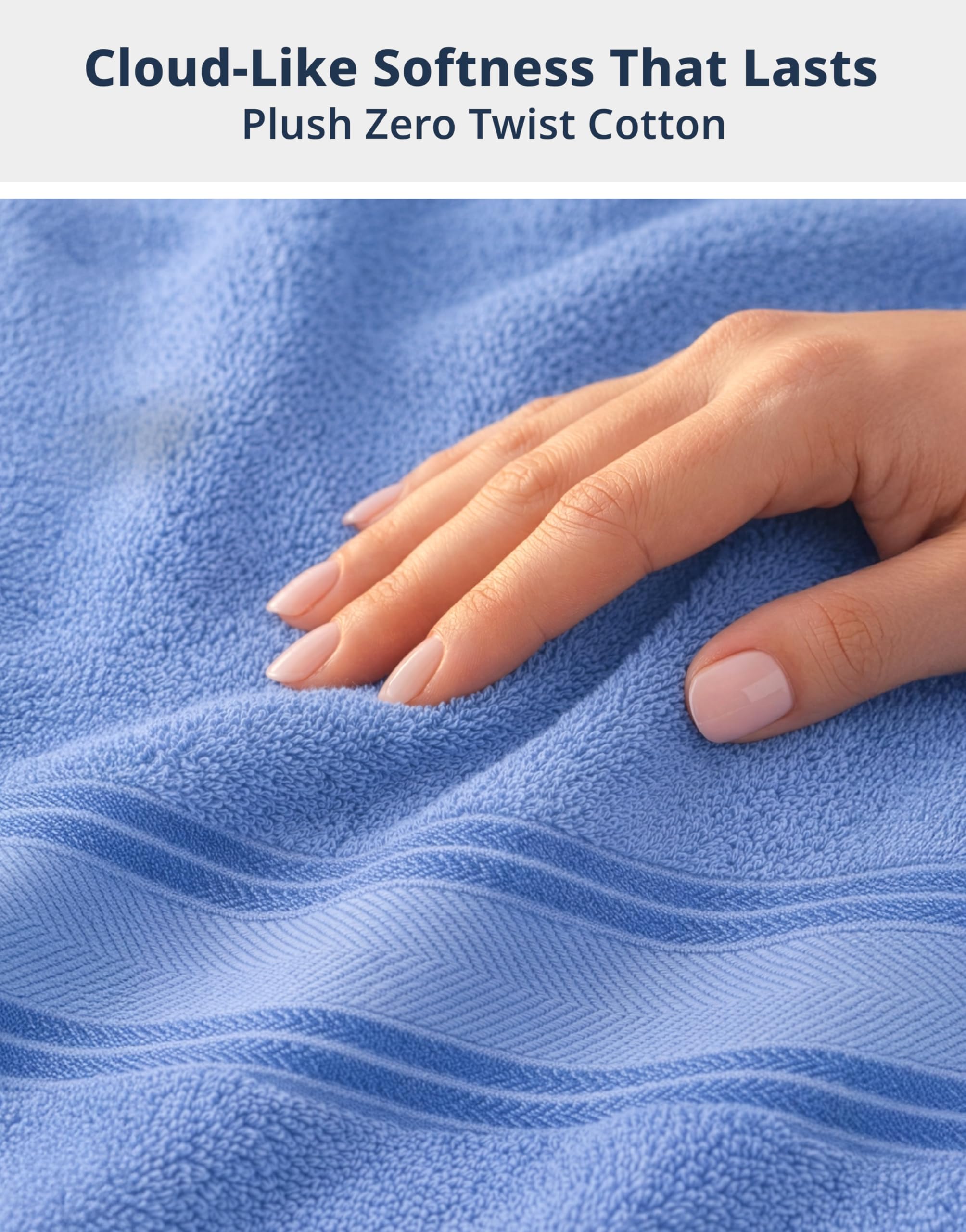 LANE LINEN six bath towels arranged in a spa-like bath for guests