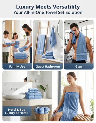 LANE LINEN six hand towels displayed by sink for guest-ready convenience
