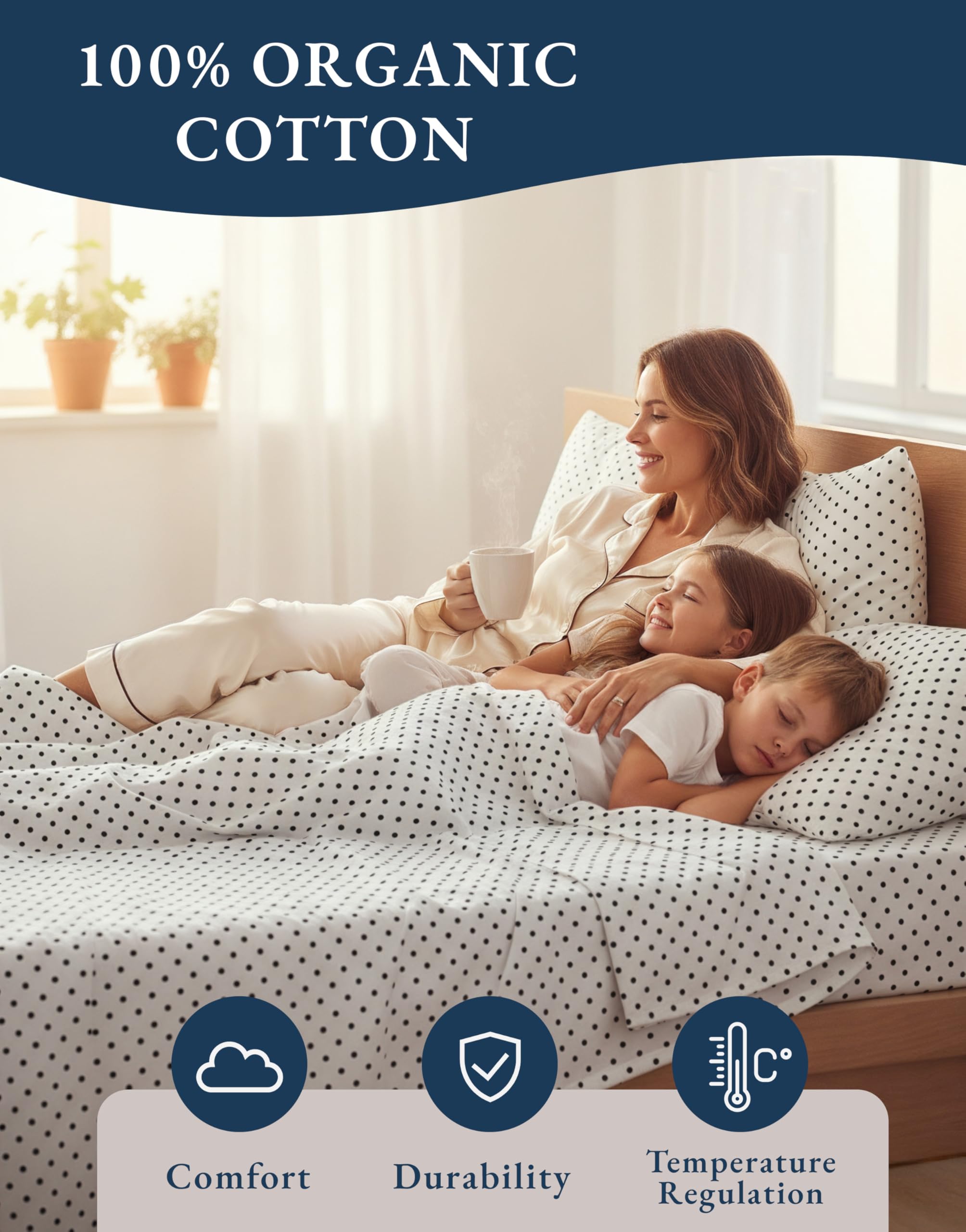 Lane Linen 4-piece queen set displayed as a complete bedding solution