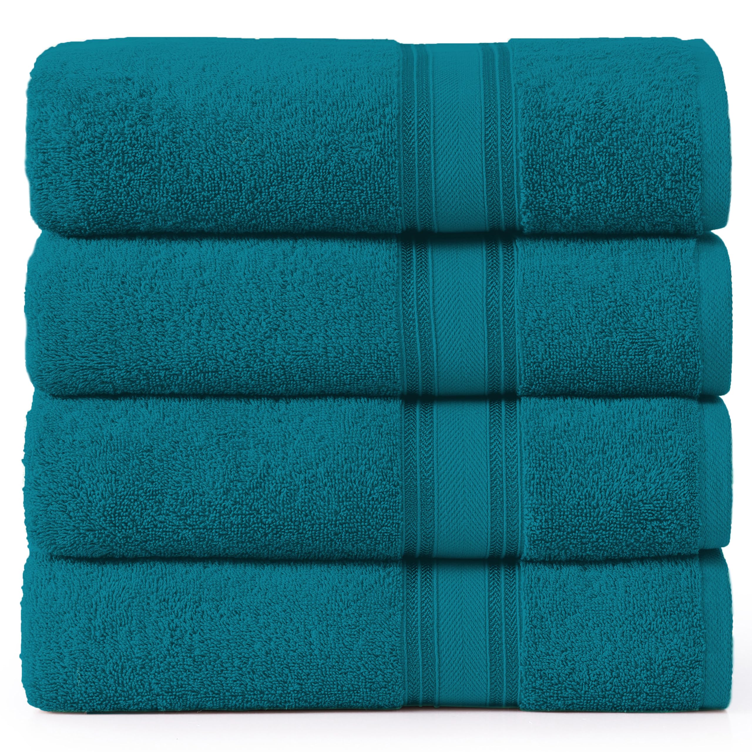 LANE LINEN 4-pack bath towels, 30x60 inches, for plush drying.