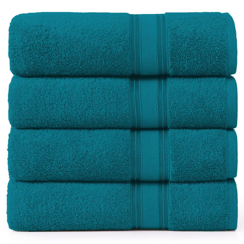 LANE LINEN 4-pack bath towels, 30x60 inches, for plush drying.