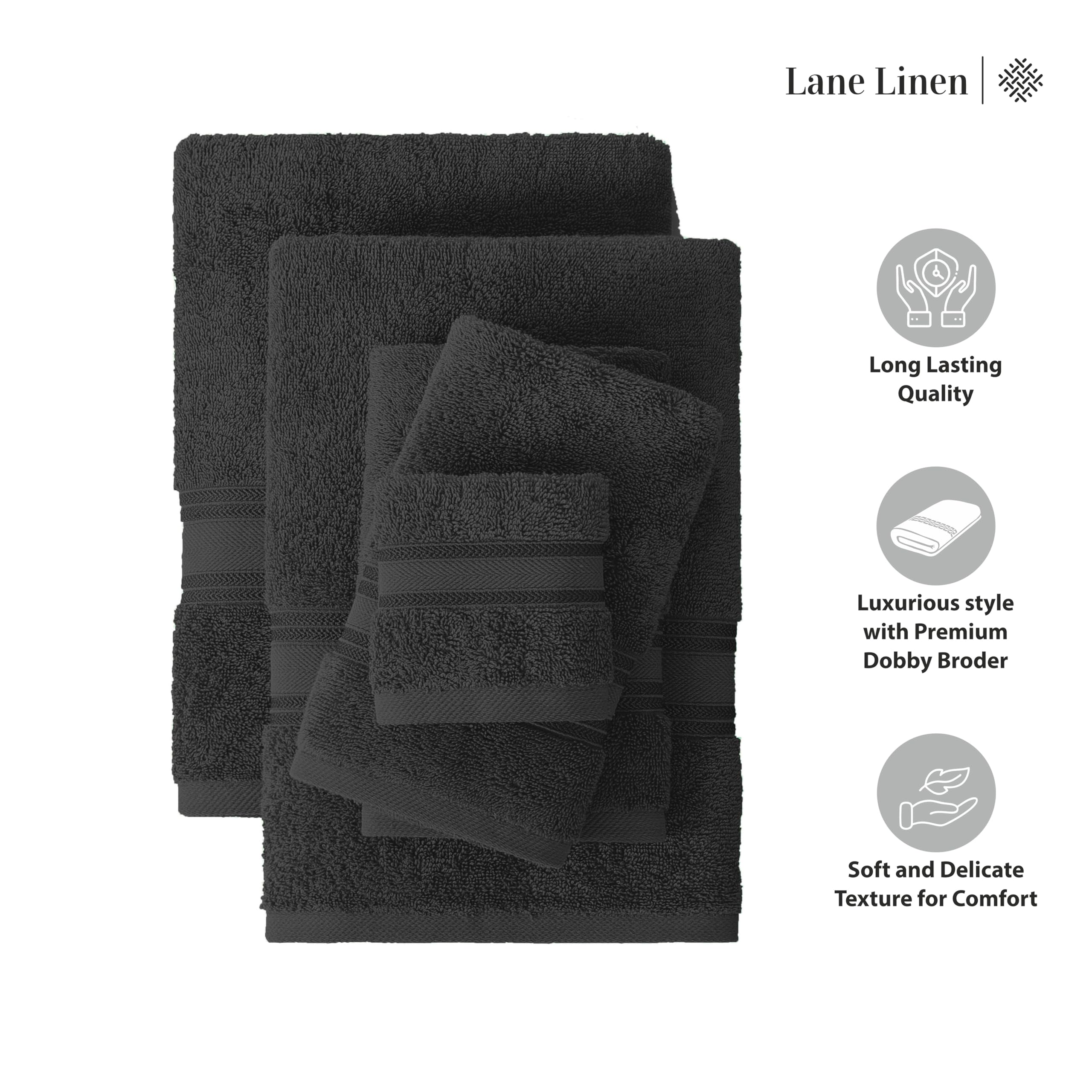 Lane Linen 550 GSM cotton construction shows durable, plush feel