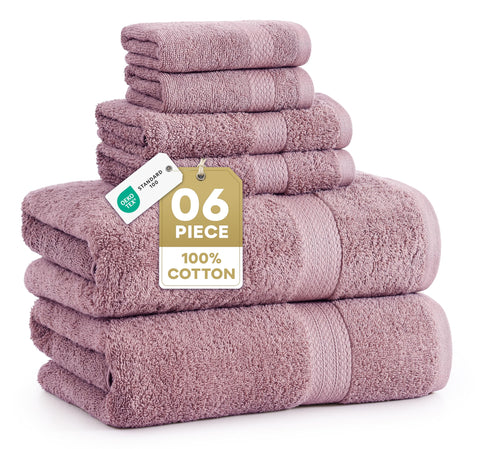 Lane Linen 6-piece towel set package ready for family bathroom use.