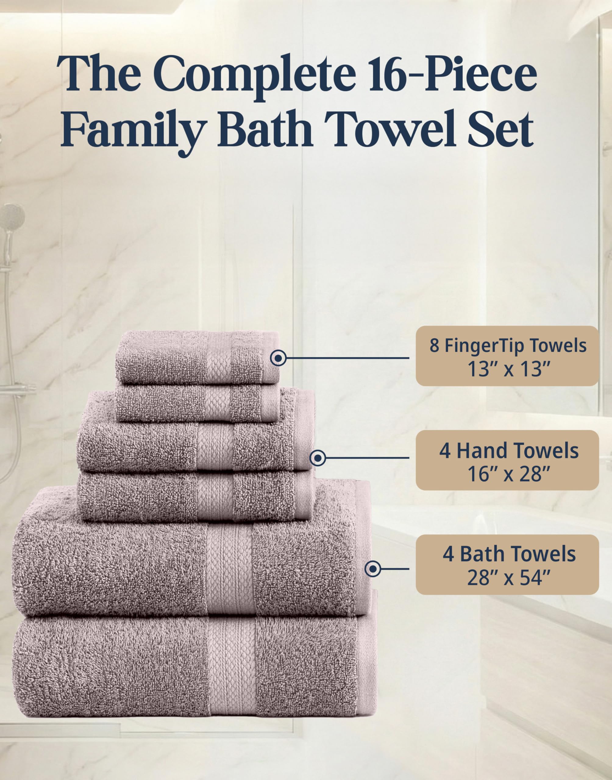 Lane Linen platinum washcloths stacked for face and hand cleansing