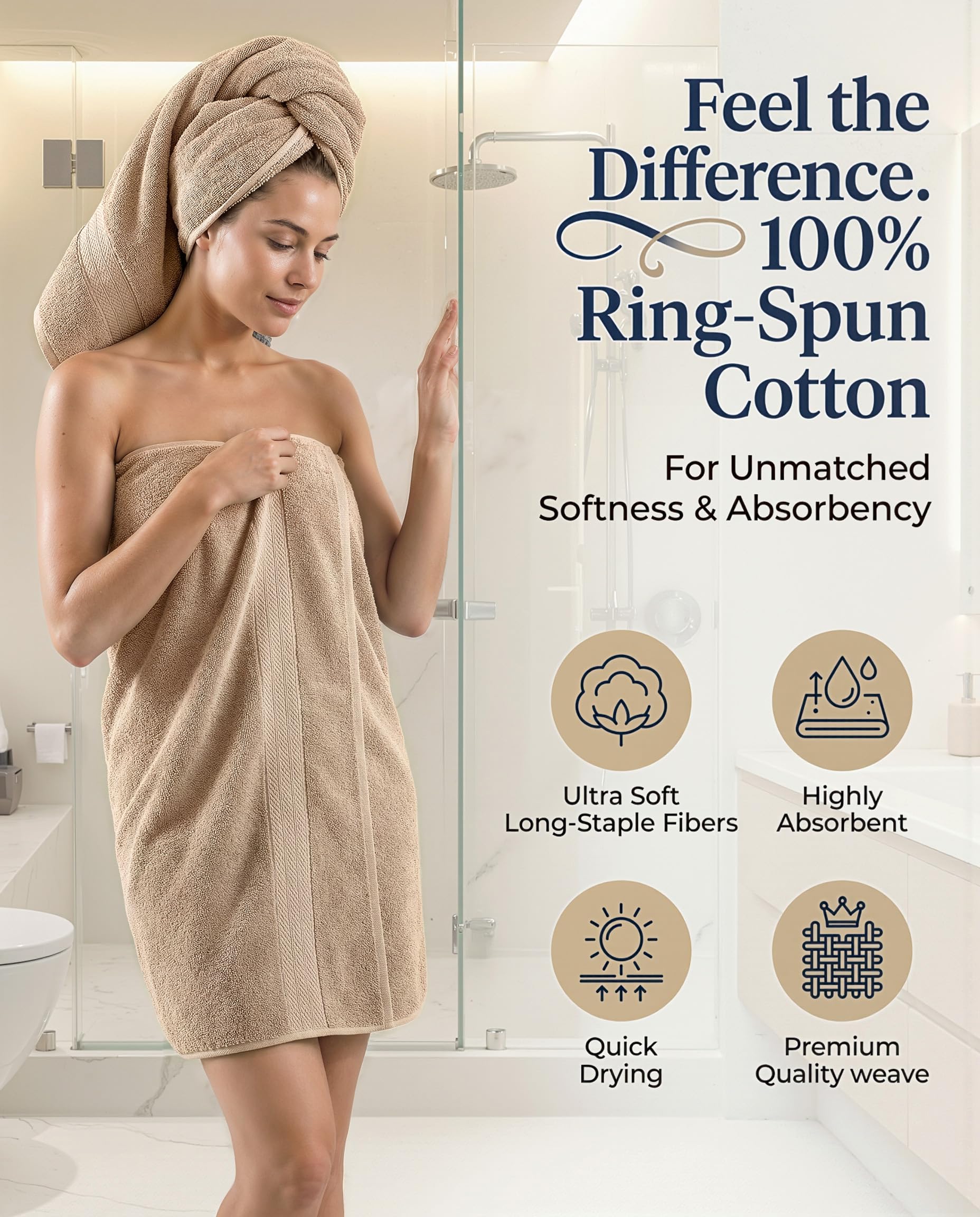 Lane Linen bath sheet 35 by 66 inches, soft and quick-drying for indulgent baths