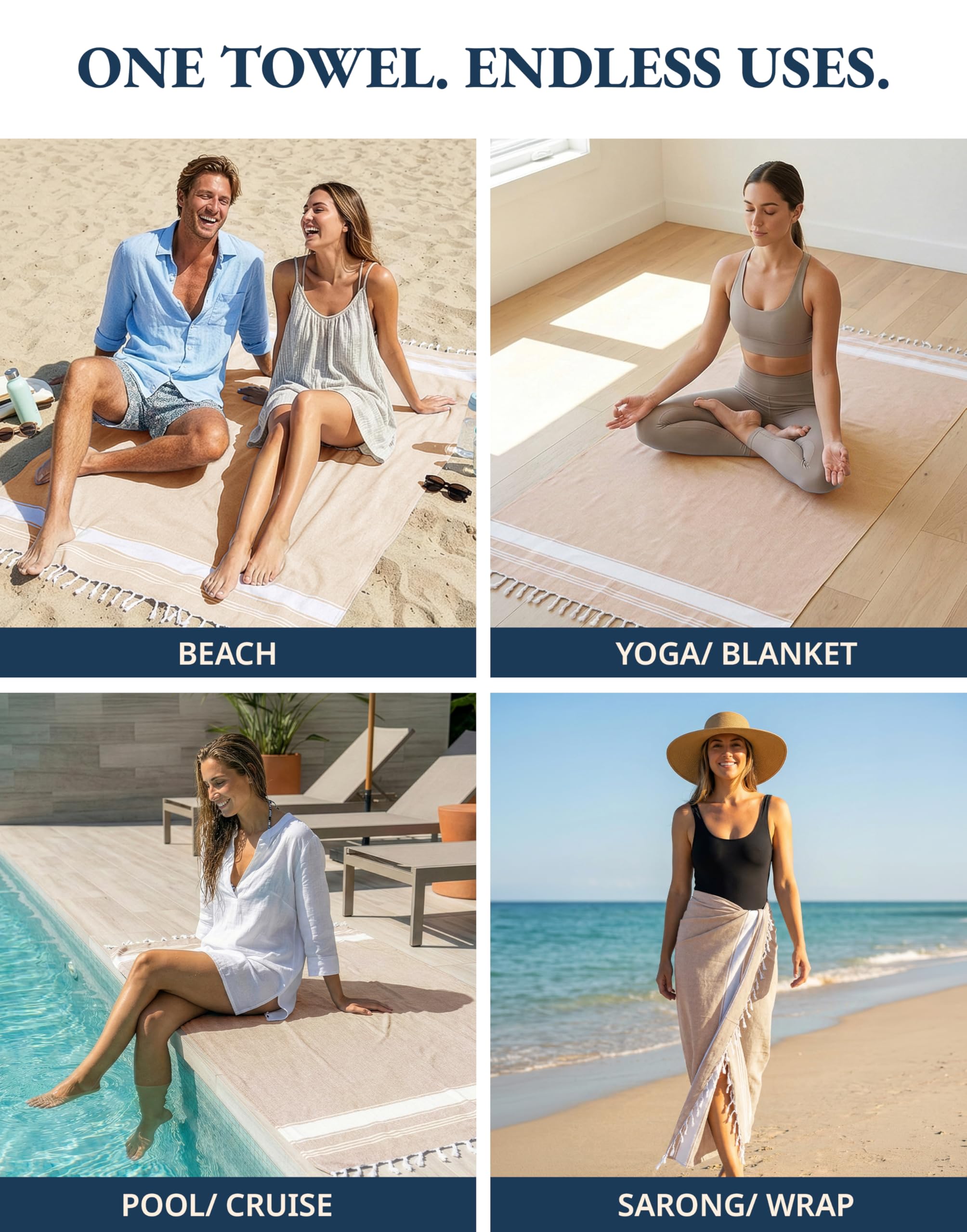 Lane Linen quick-dry towel absorbs water fast for quick refreshment