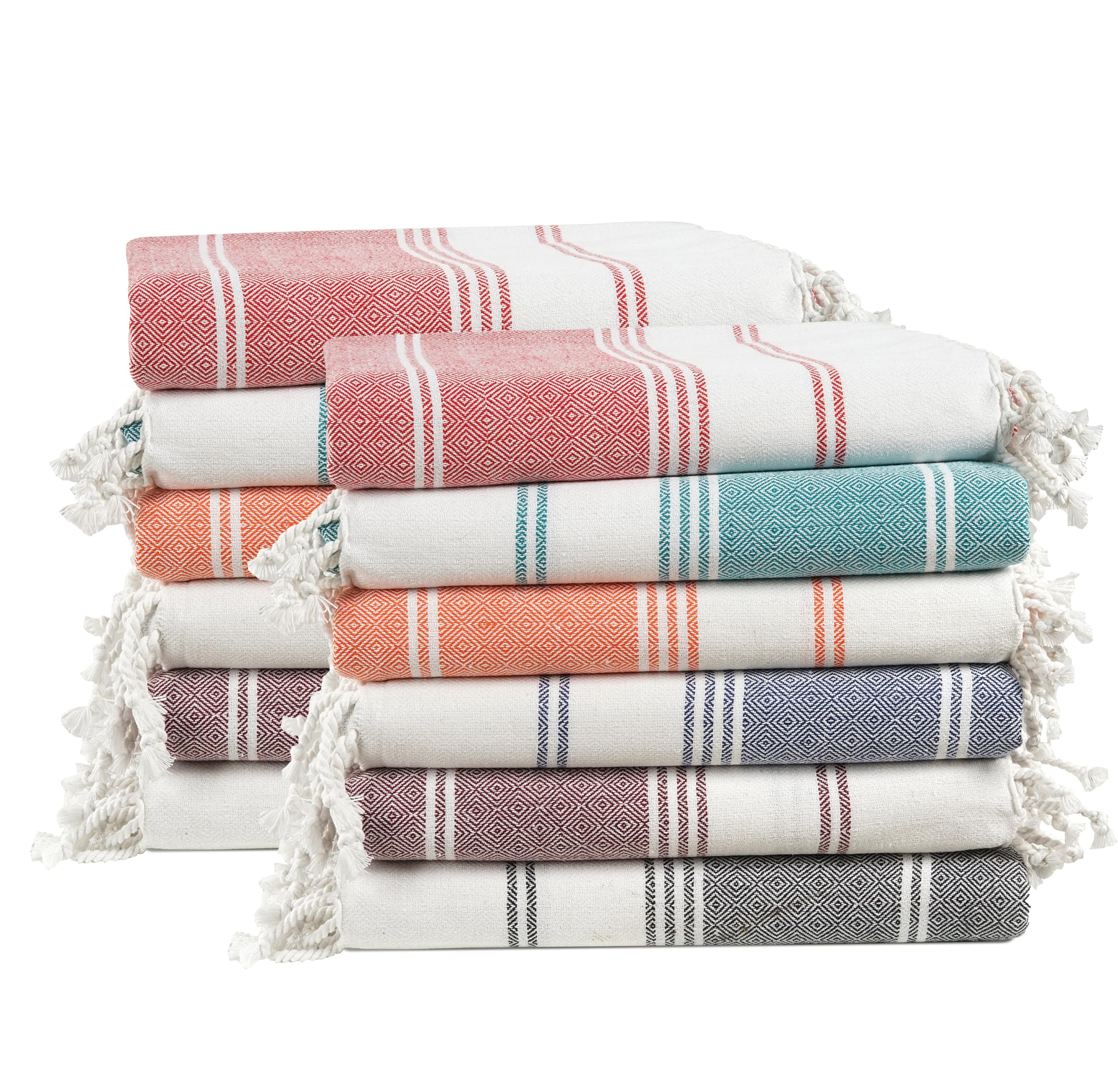 Lane Linen 12-pack bulk beach towels ready for family trips and vacations