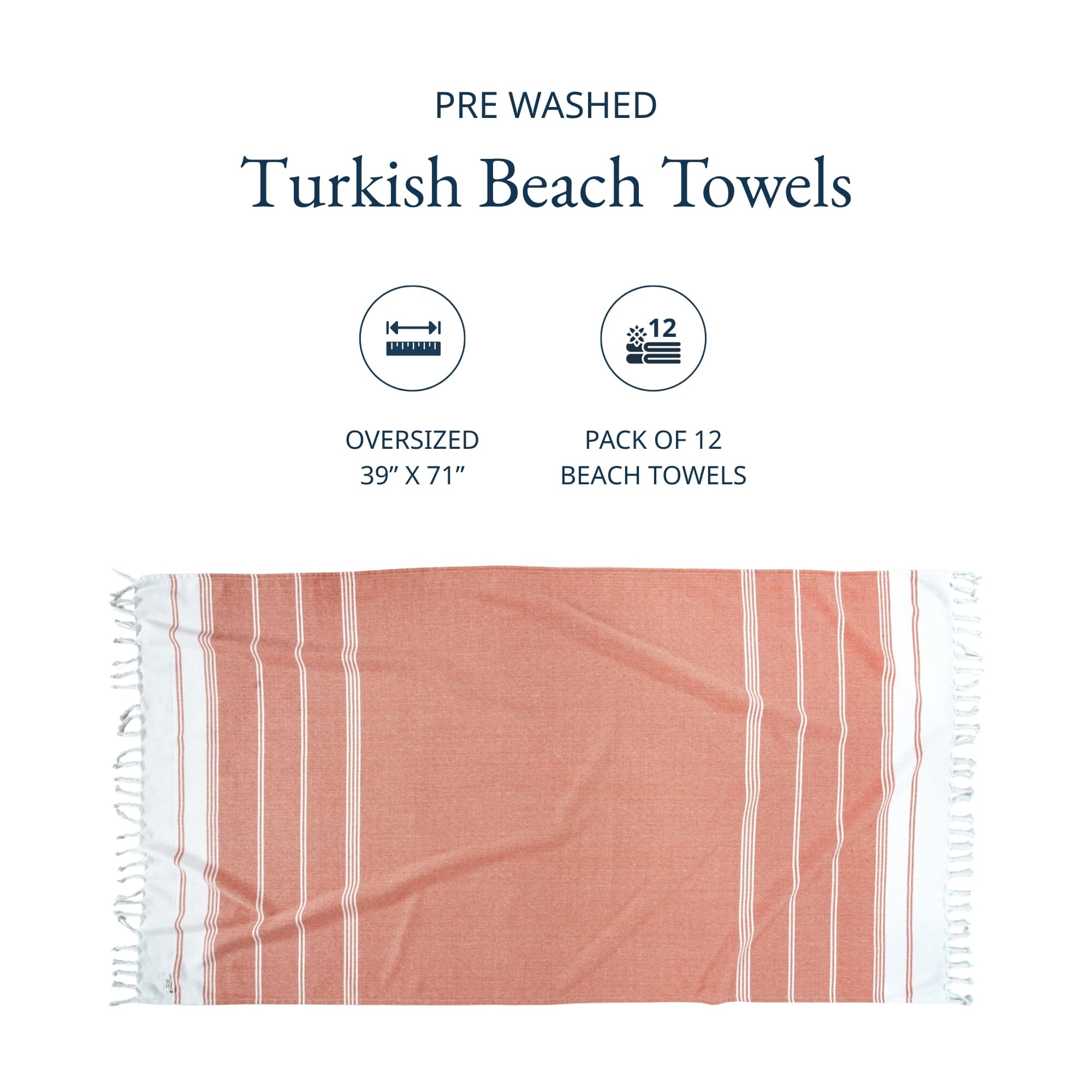 Lane Linen sand-free towel shown with easy sand shake-off after beach day