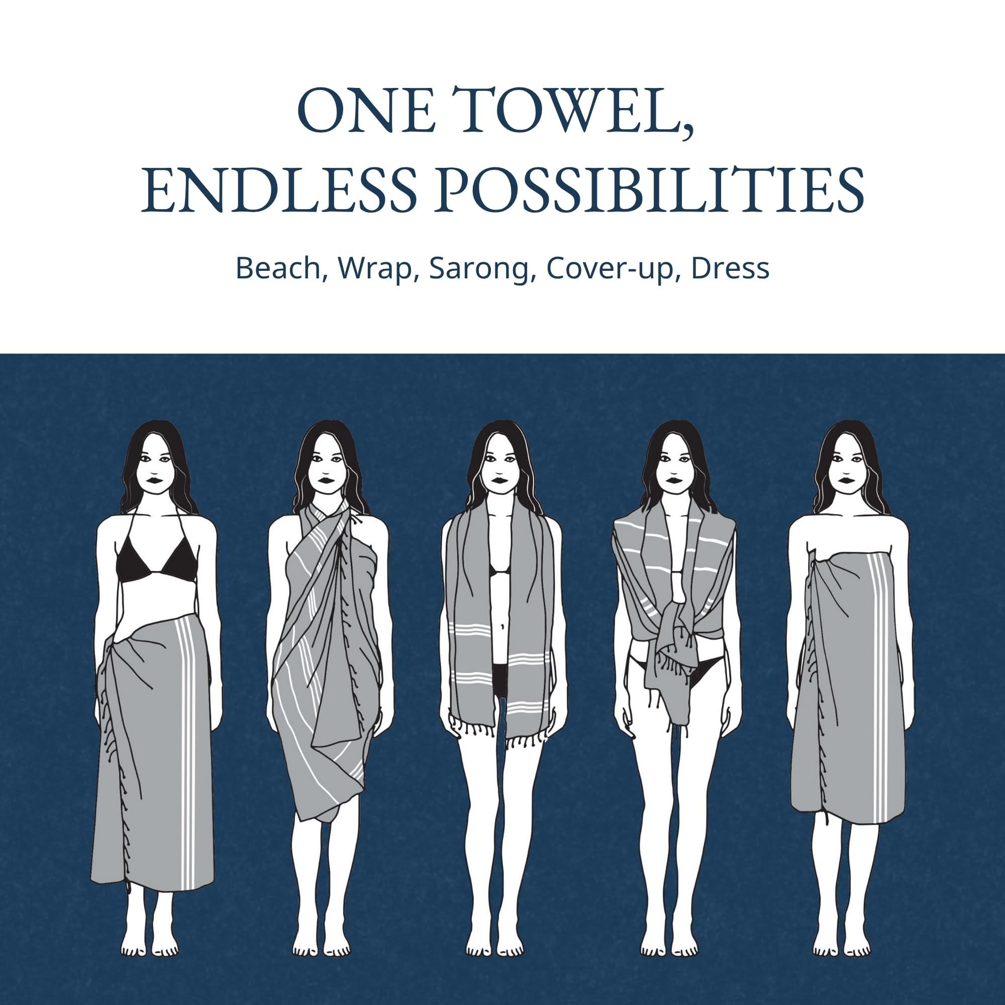 Lane Linen fast-dry towel used after swimming outdoors