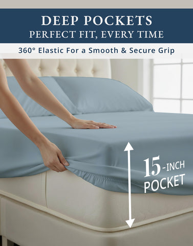 Lane Linen bedding set on bed showcases coordinated hotel-inspired aesthetics.