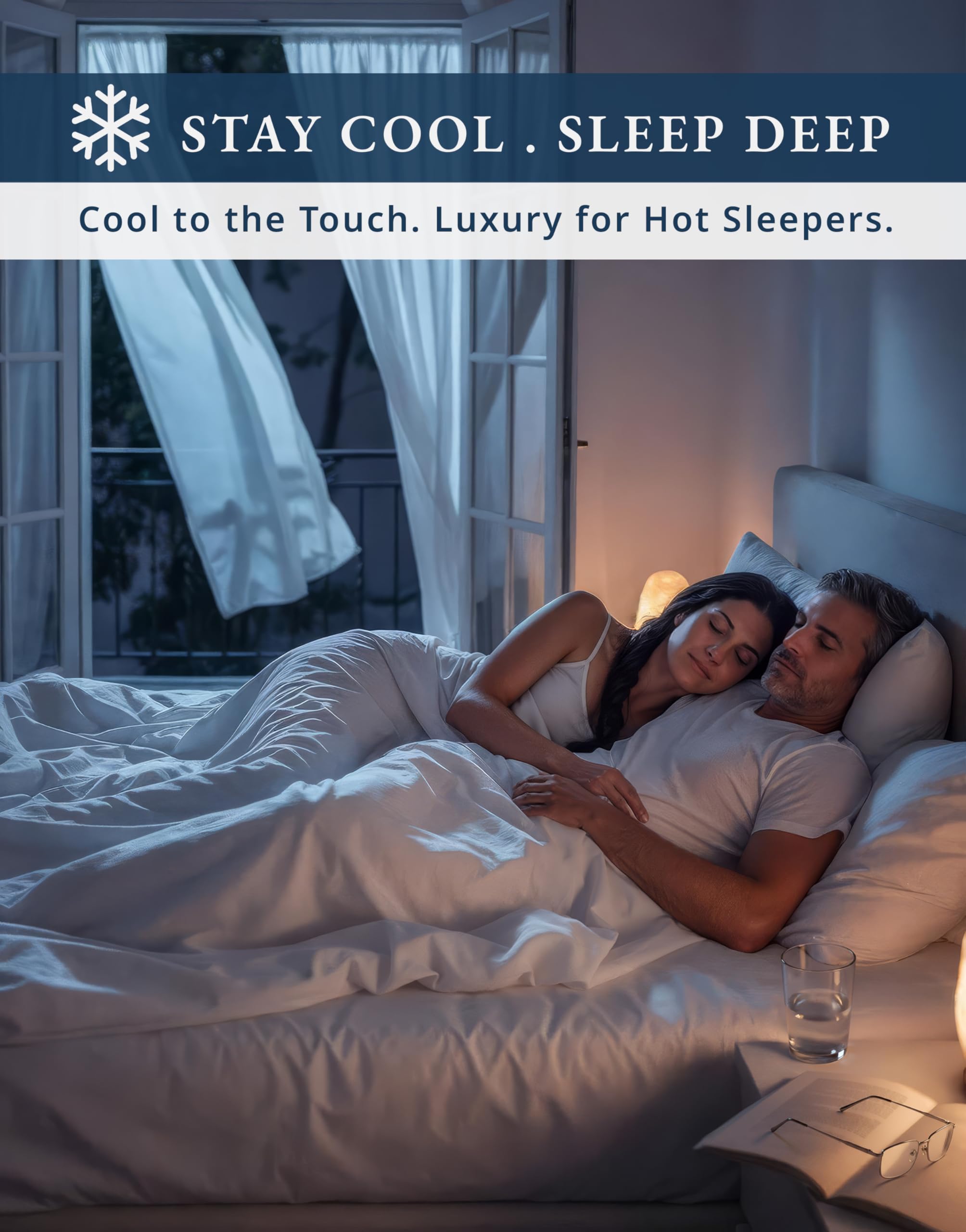 Lane Linen breathable design closeup conveys cool airflow for restful nights.