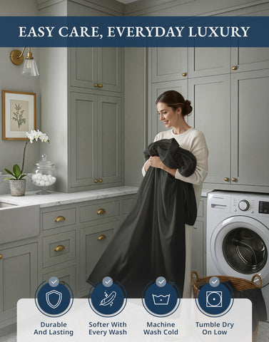Lane Linen breathable sheets promote cool, comfortable sleep.