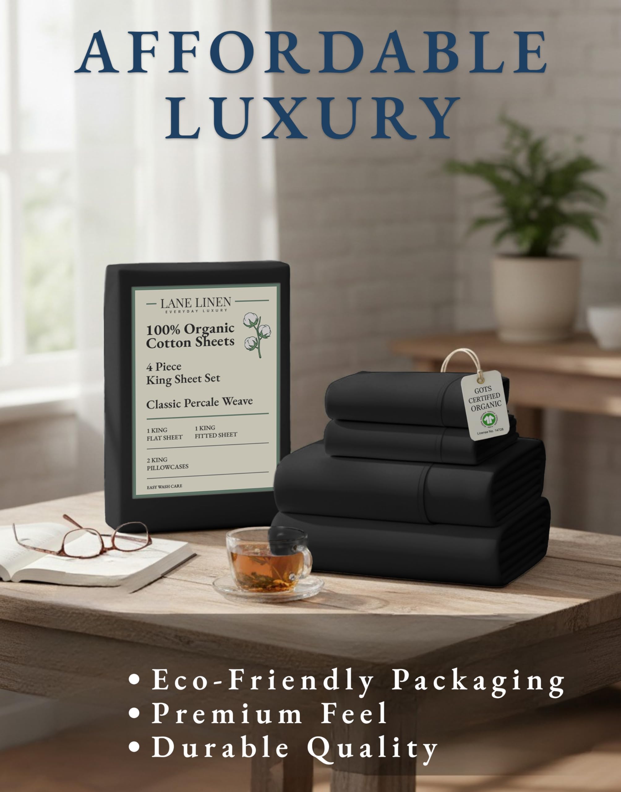 Lane Linen care label indicates machine wash and tumble dry compatibility