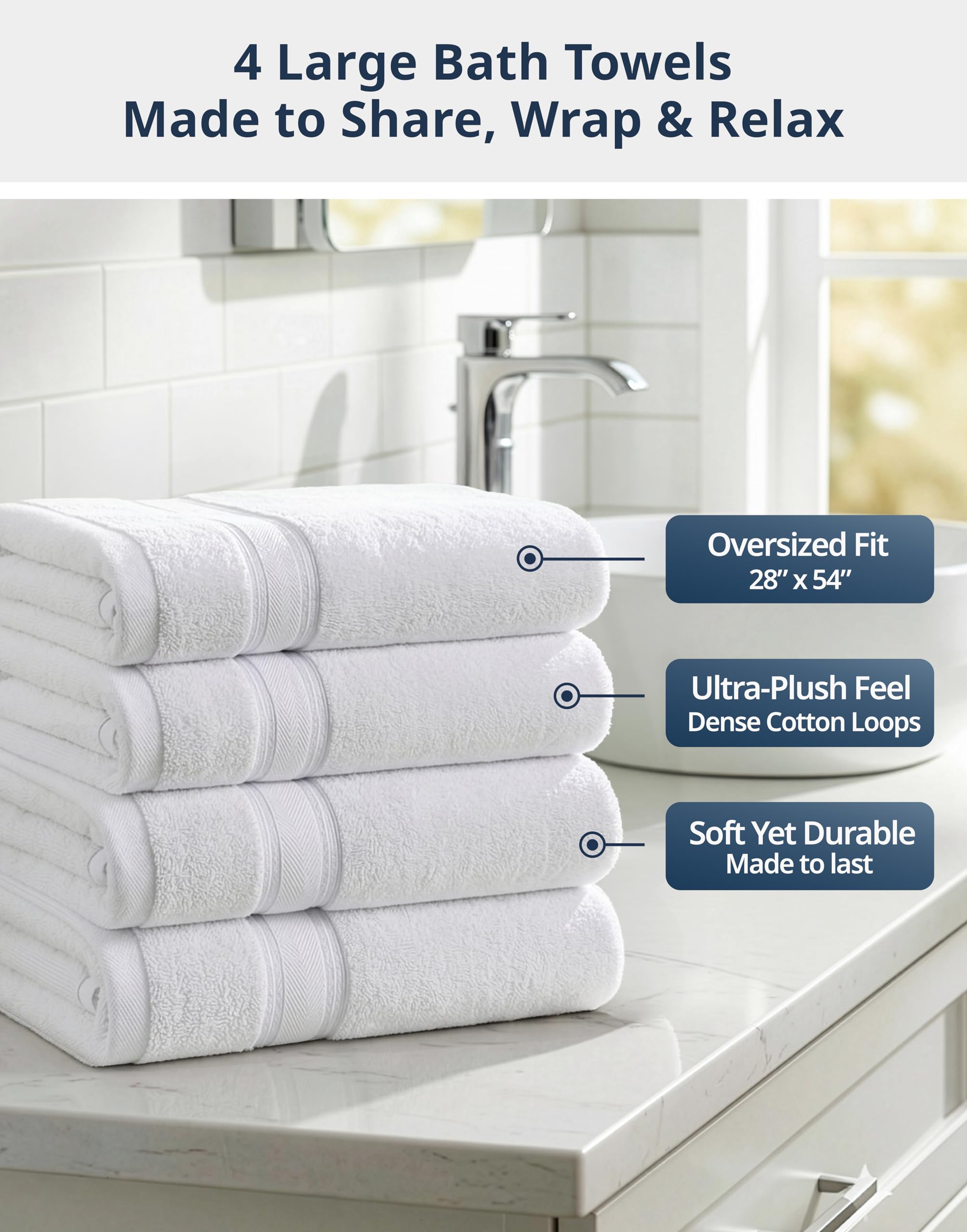 Lane Linen cloud-soft bath towel, spa-like comfort at home.