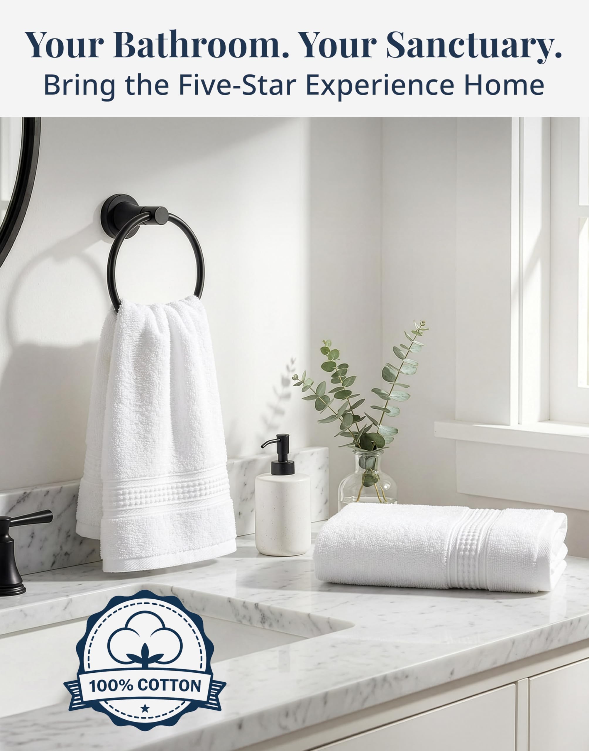 LANE LINEN colorfast white towels maintain softness wash after wash