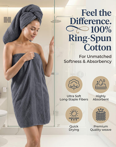 Lane Linen 28x54 bath towels offer quick-dry comfort for daily use