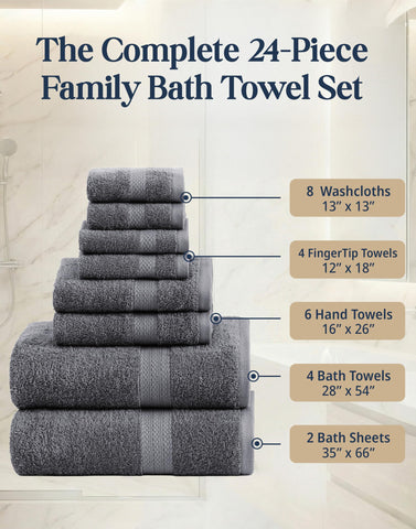 Lane Linen 16x26 hand towels provide soft, durable daily use