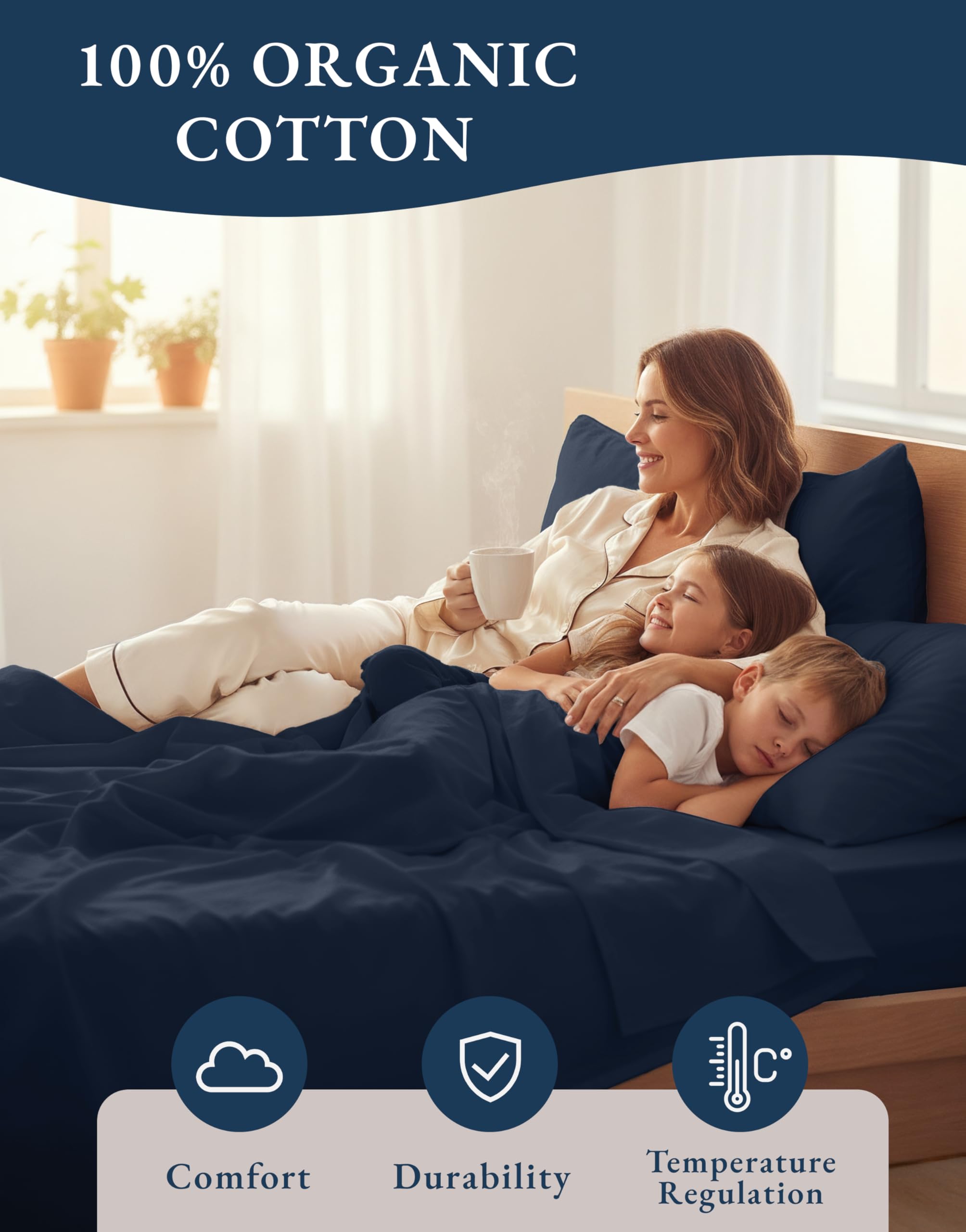LANE LINEN deep-pocket 8-15in detail for snug mattress fit.
