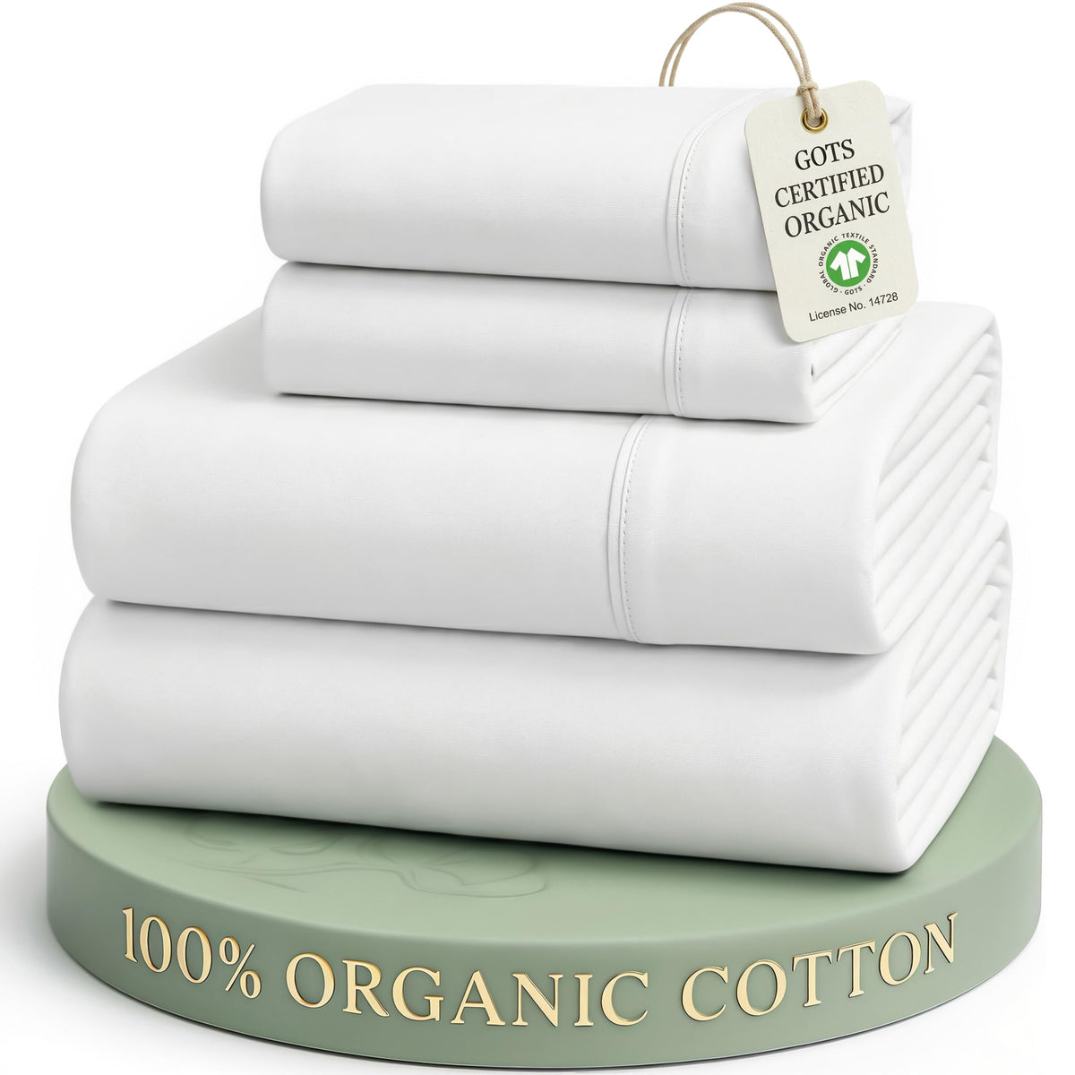 Lane Linen eco-friendly packaging shown with reusable fabric bag