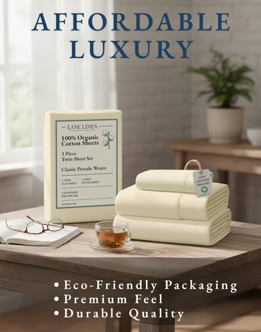 Lane Linen eco packaging promotes sustainable storage and reduced waste.