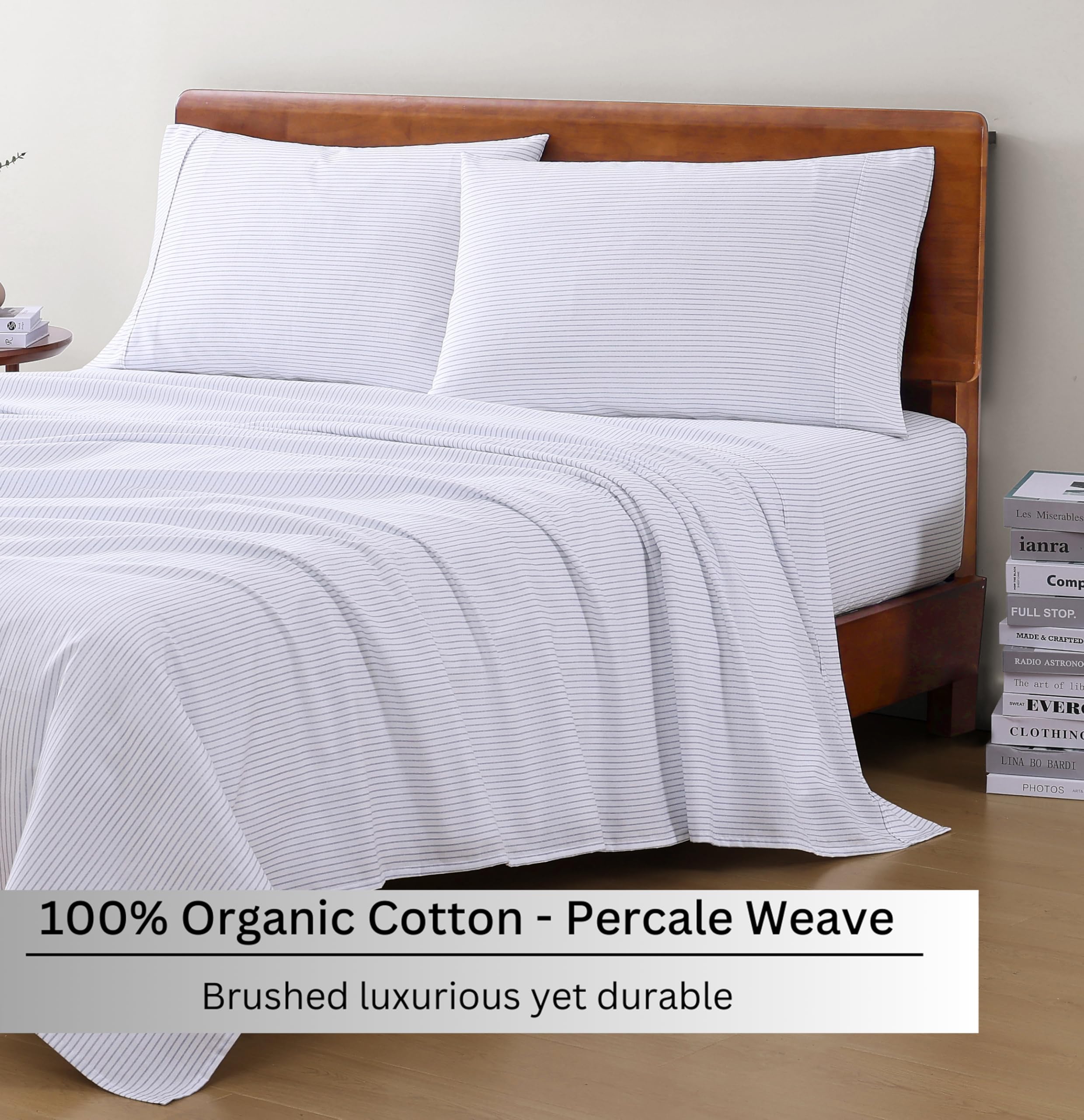 LANE LINEN fitted sheet 39x75 with deep pockets stays secure through night