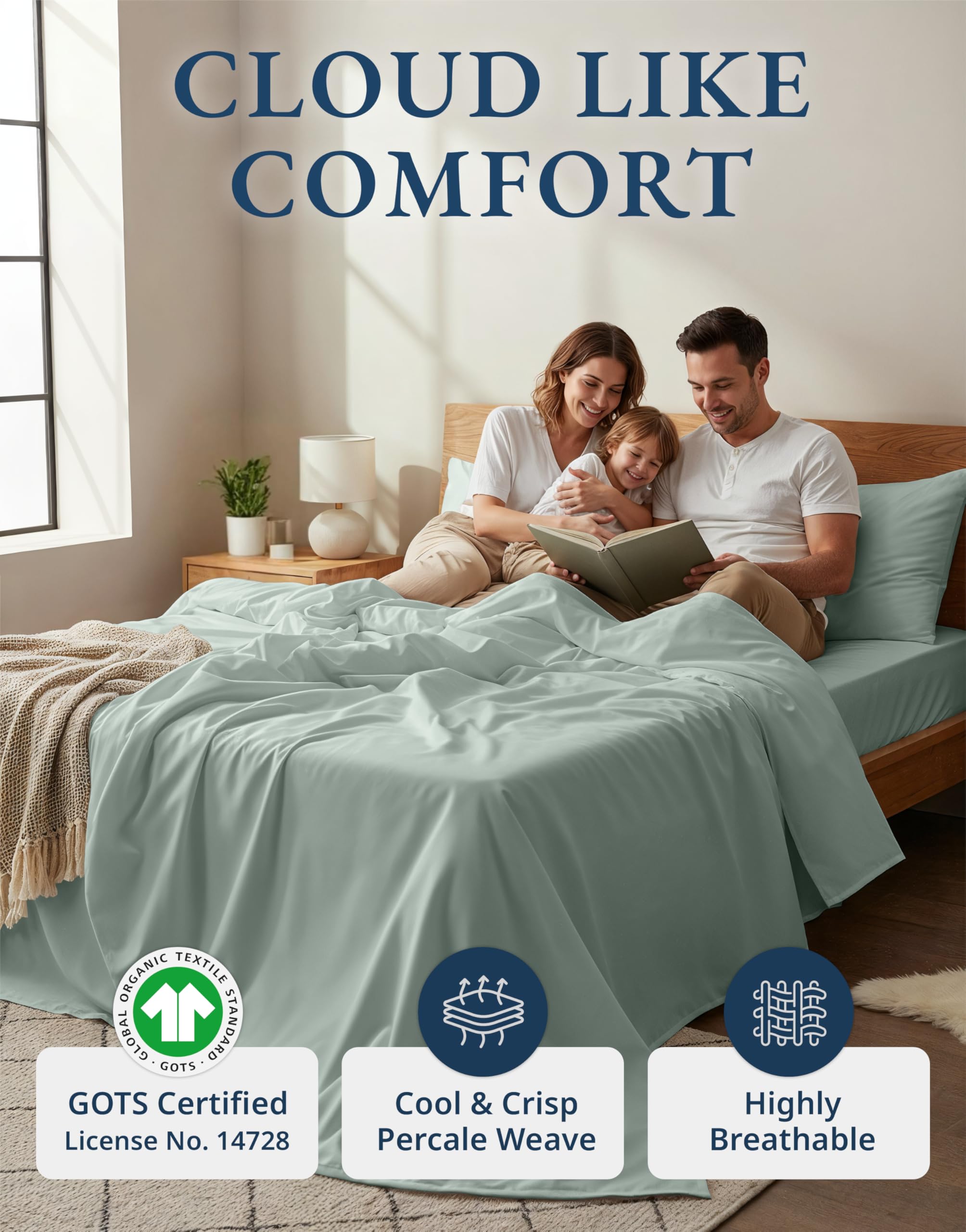 LANE LINEN fitted sheet twin xl deep-pocket fits 8–15 inch mattresses securely