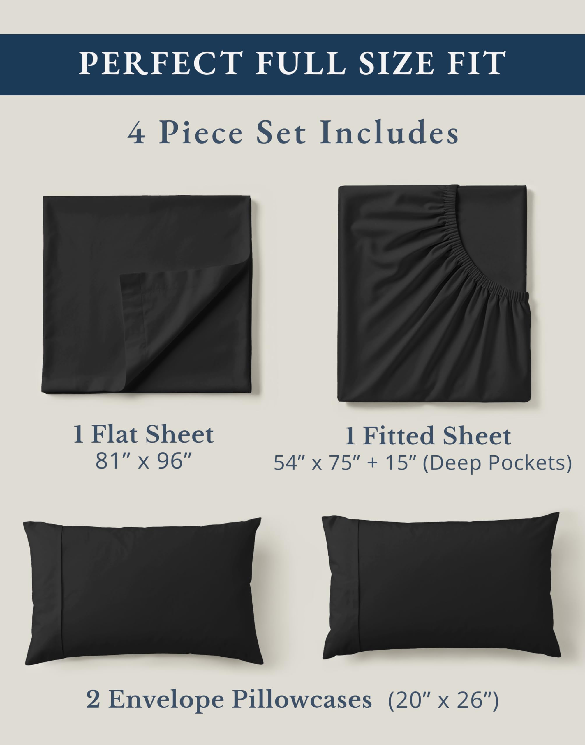 Lane Linen flat sheet 81x96 ensures generous coverage and smooth drape.