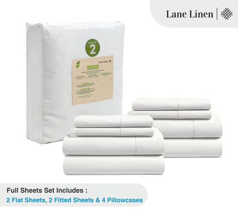 Lane Linen 81x96 flat sheet spread for ample coverage and crisp finish