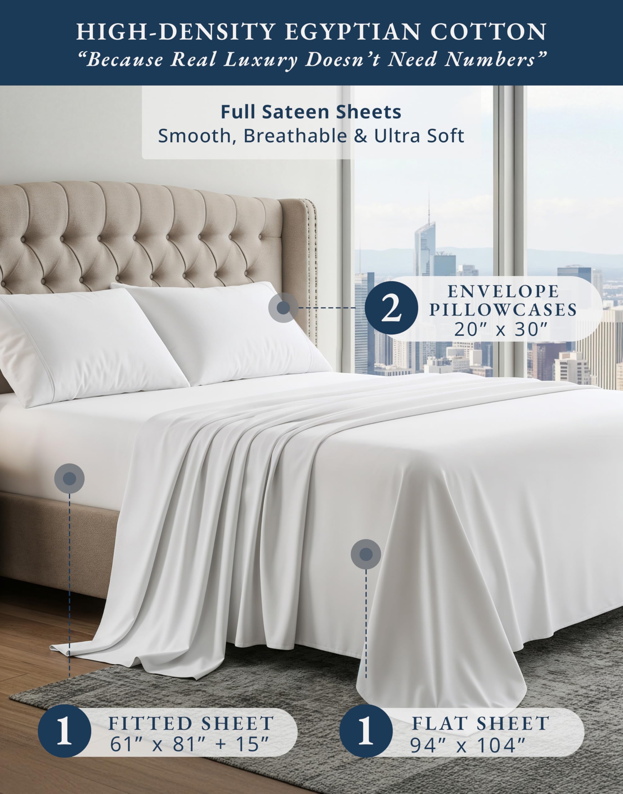 Lane Linen flat sheet full size provides full coverage with cool, breathable comfort.