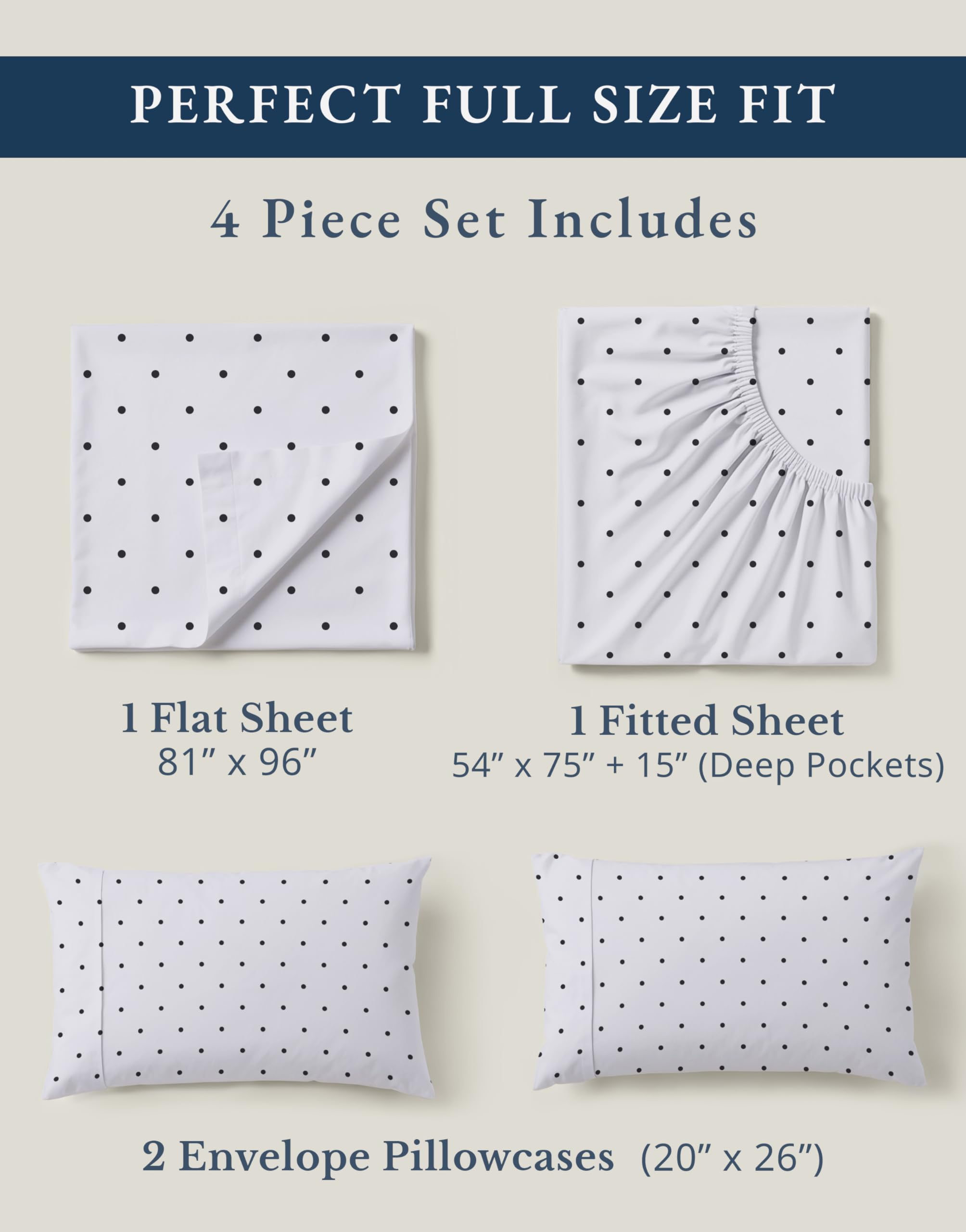 Lane Linen full-size fitted sheet with deep pockets fitting 8–15 inch mattresses