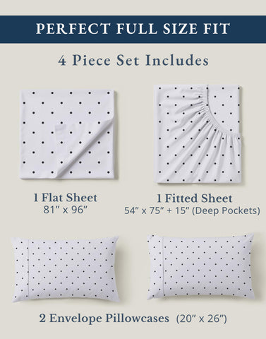 Lane Linen full-size fitted sheet with deep pockets fitting 8–15 inch mattresses