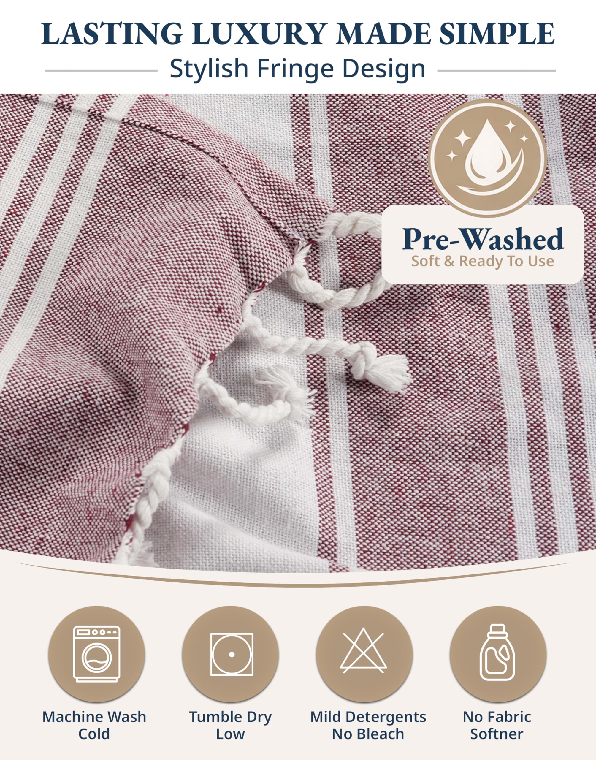 LANE LINEN gift-worthy beach towel set for travelers and loved ones.