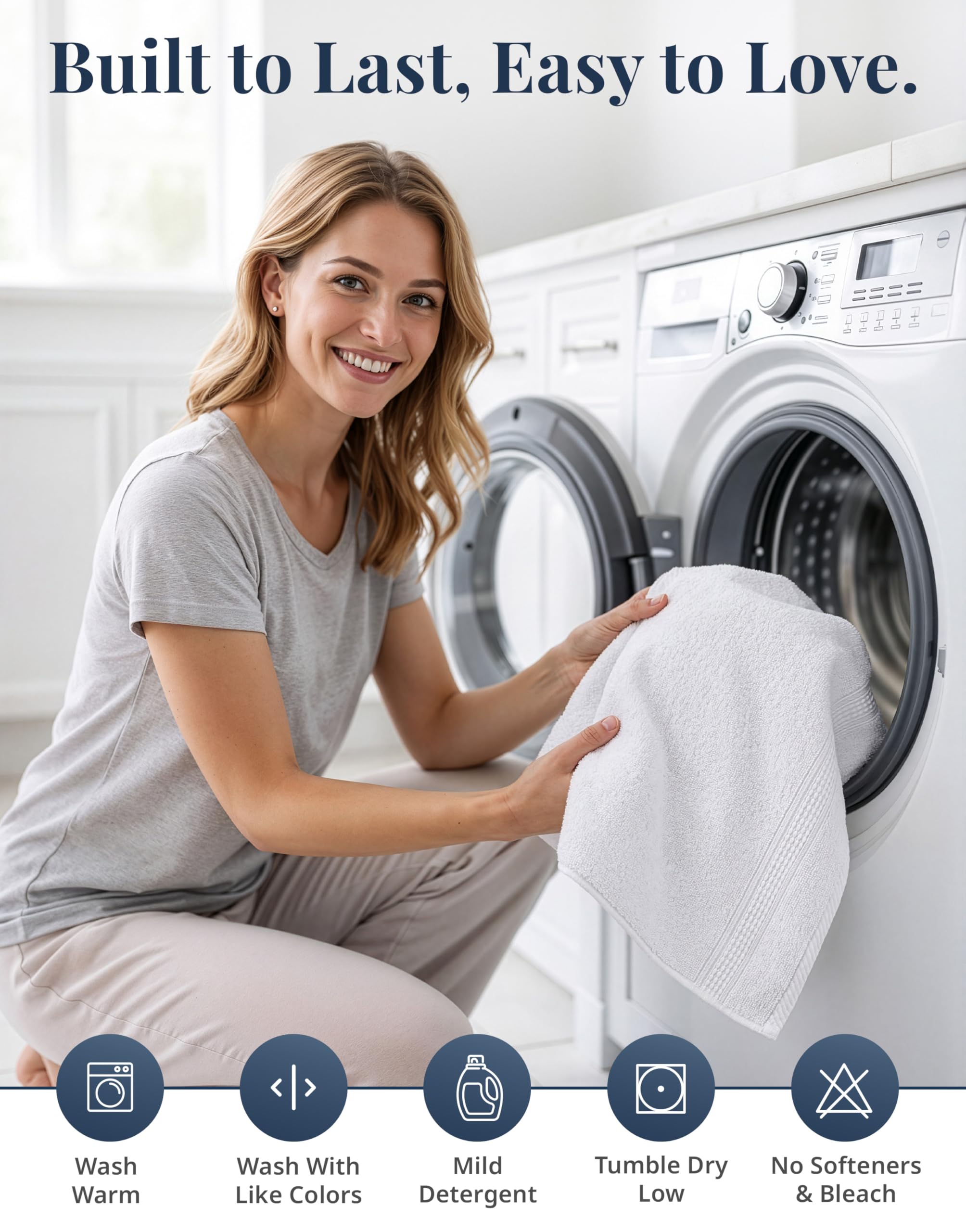 LANE LINEN towels ideal for gym, spa, and guest bathrooms