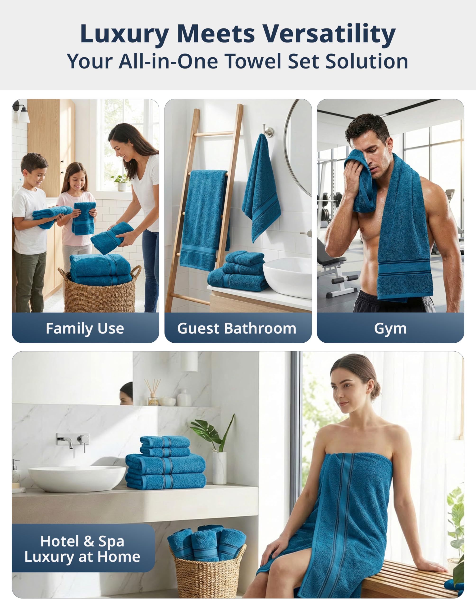 LANE LINEN hand towels 16x28 ideal for daily hand drying.