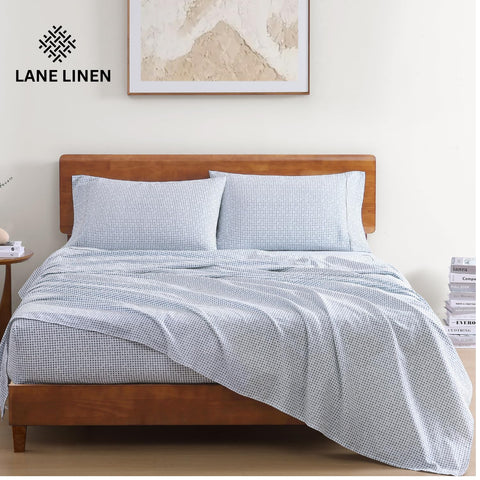 Lane Linen king fitted sheet 78x80 deep-pocket up to 15 inches for secure fit.