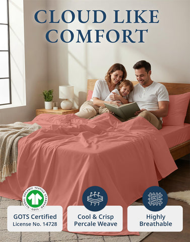Lane Linen king fitted sheet with elastic and deep pocket for secure fit.