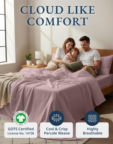 Lane Linen king flat sheet 108 by 104 inches for full coverage and crisp finish.