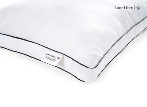 Lane Linen King Pillow 2-Pack close-up of breathable cover texture.