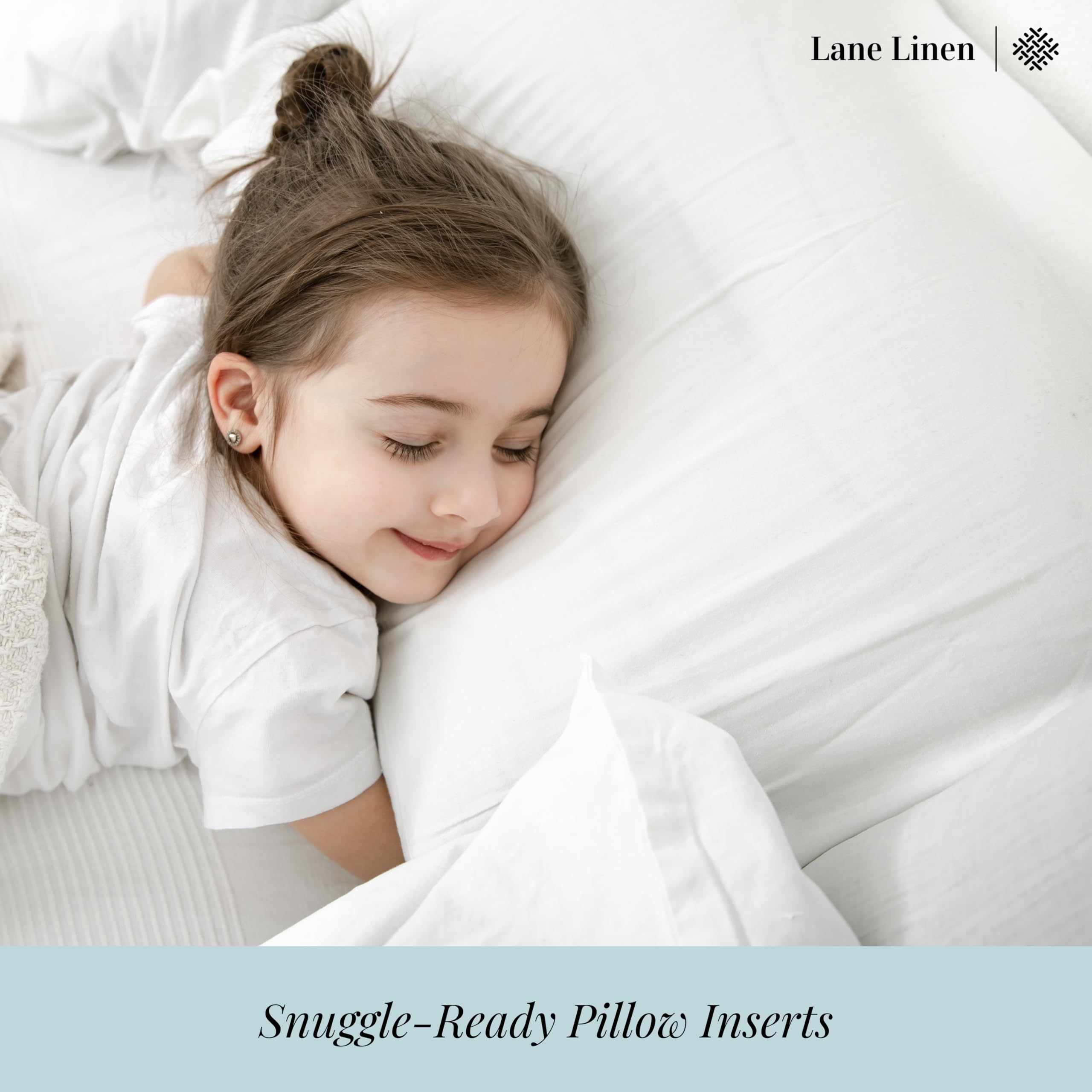 Lane Linen King Pillow 2-Pack cooling cover highlights breathable sleep surface.