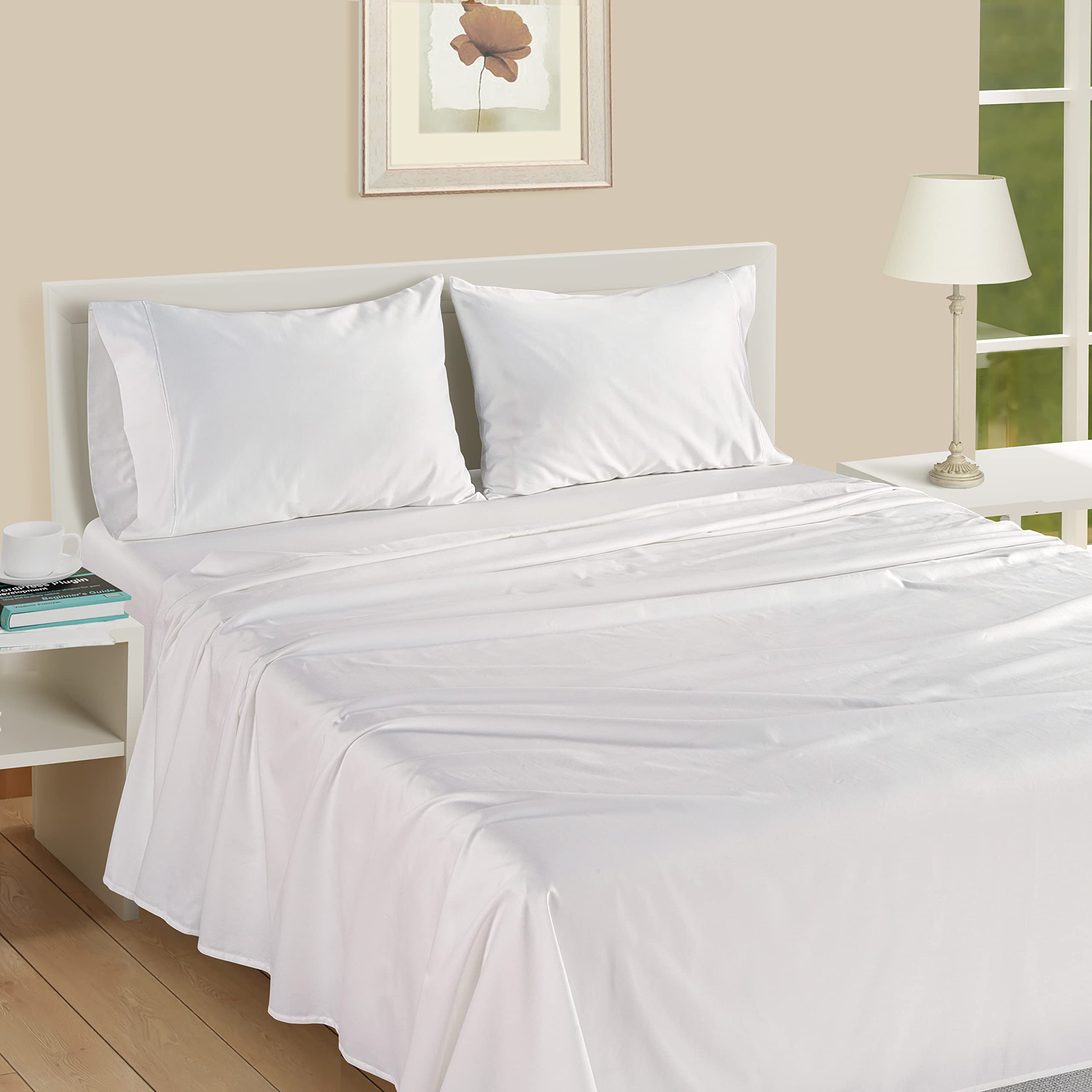 Lane Linen king pillowcase in bedroom setup for a calm hotel-inspired look