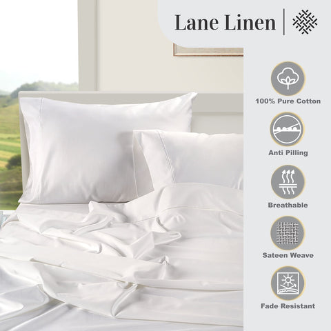 Lane Linen packaging display emphasizing easy care and refined design