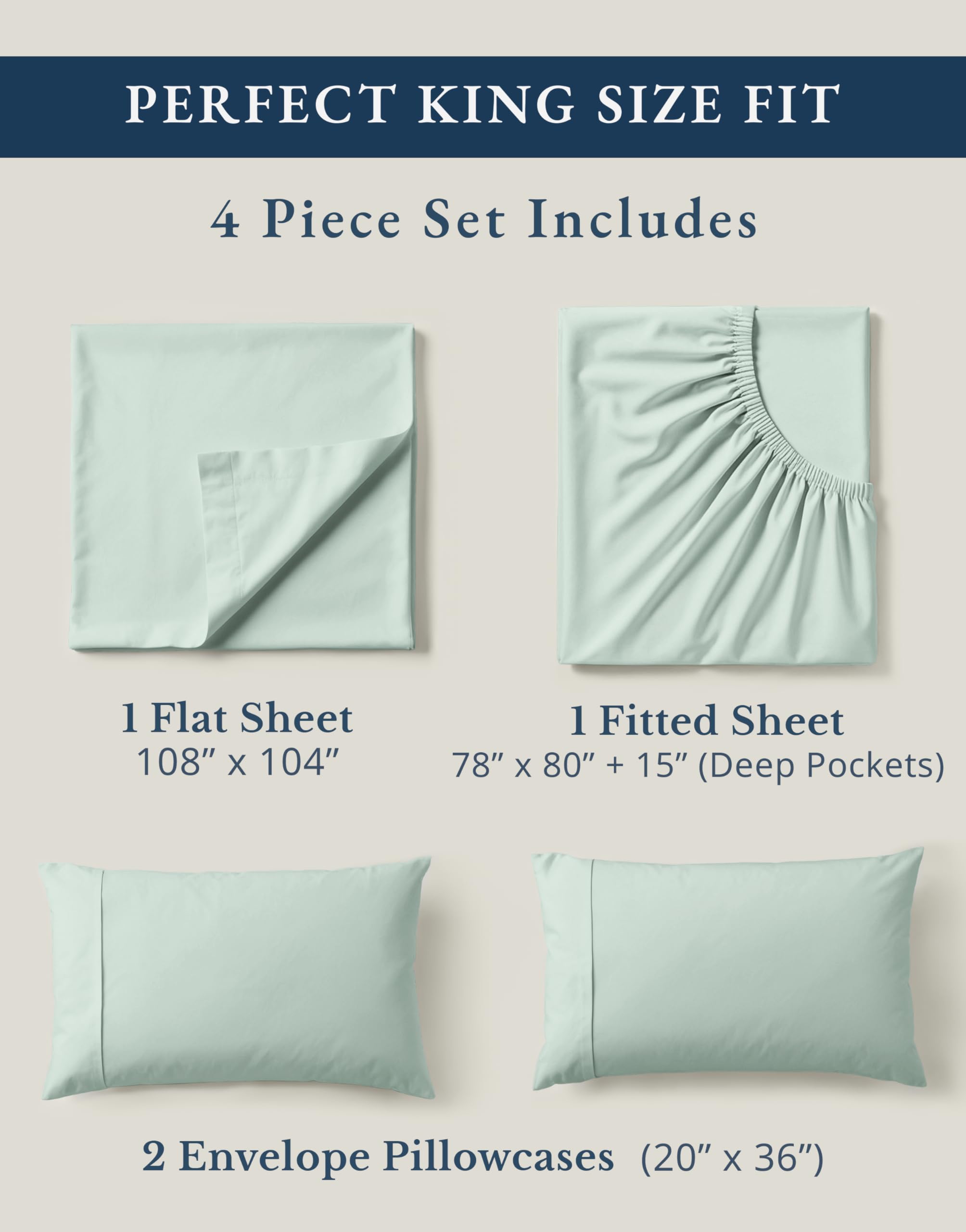 LANE LINEN king pillowcases 20 x 36 inches deliver soft, durable sleep support