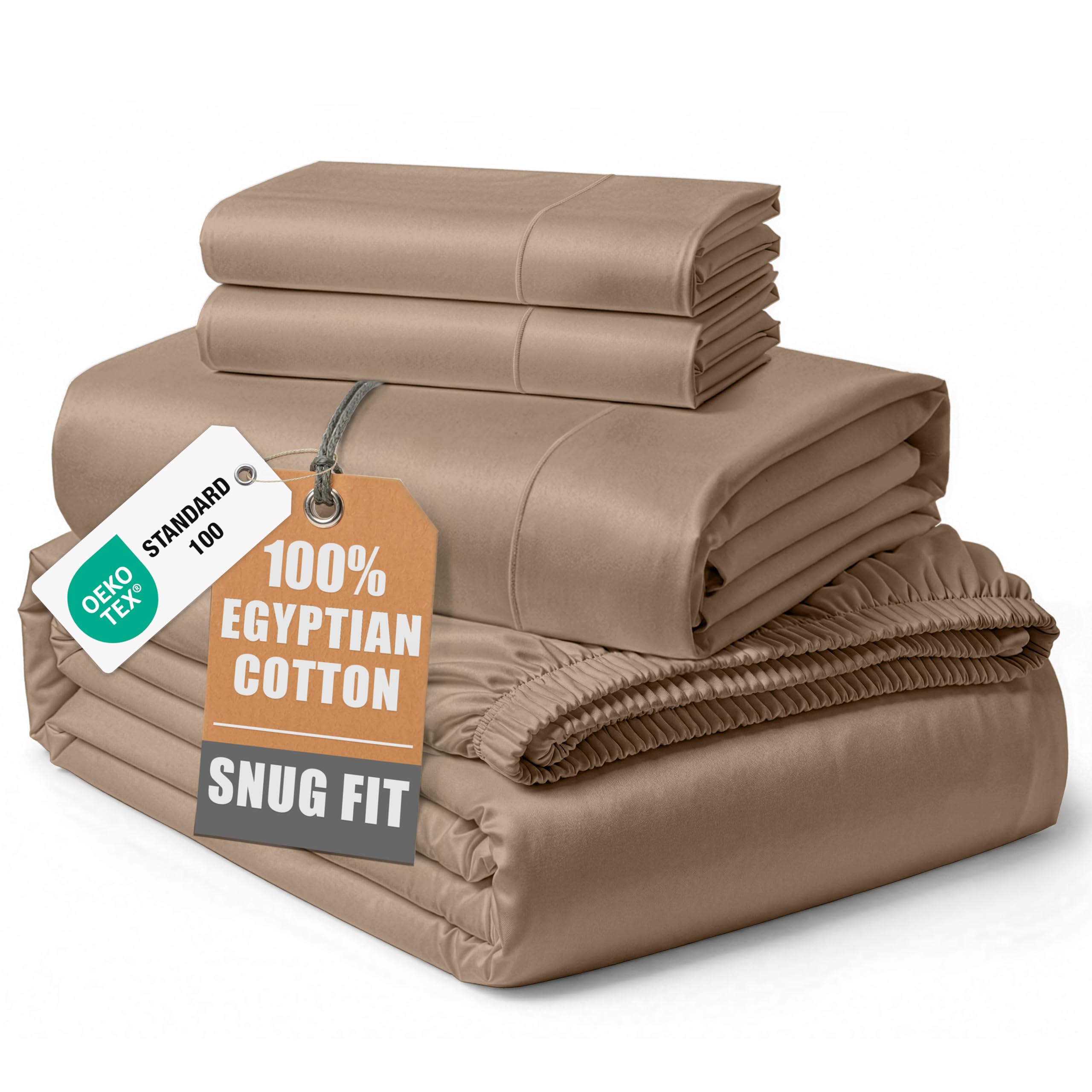 LANE LINEN king sheet set with silky-soft finish for luxurious comfort