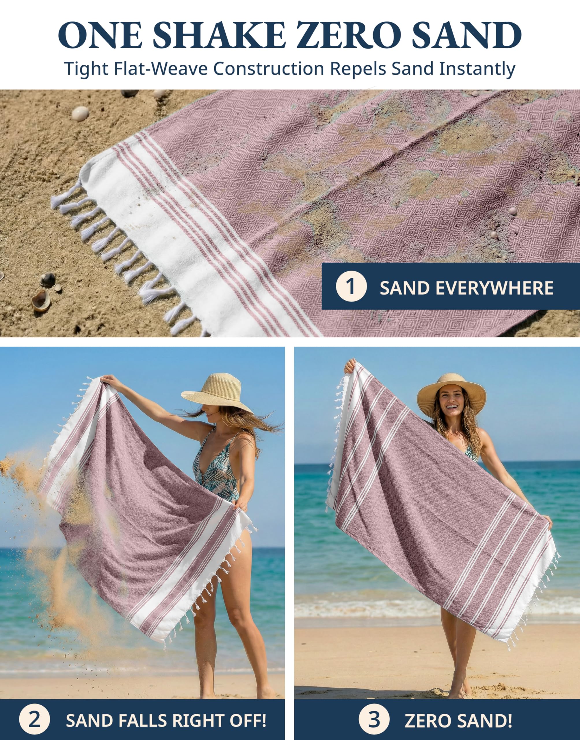 Lane Linen lightweight travel towel ready for luggage and packing