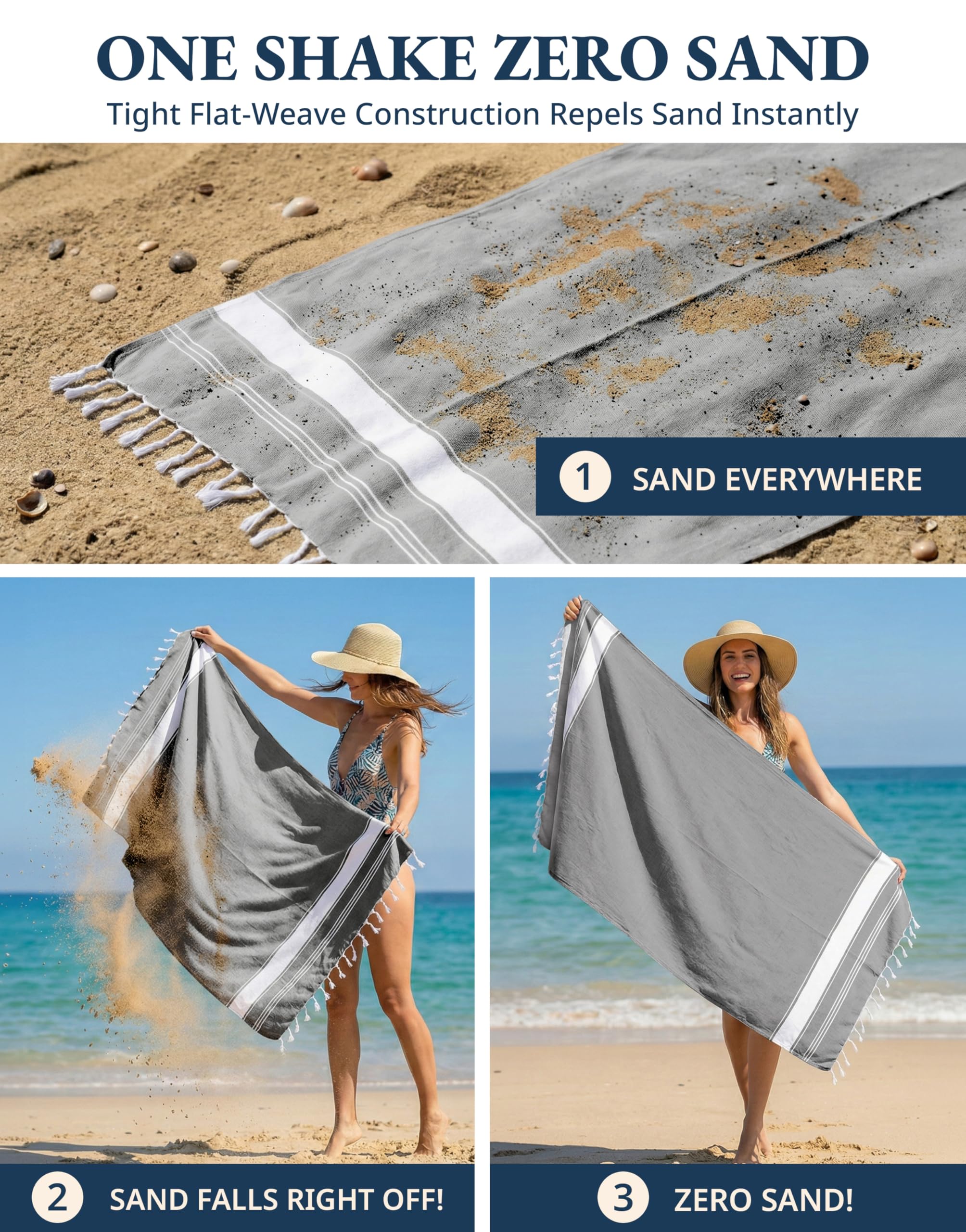 Lane Linen lightweight travel towels compress for packing and versatility.