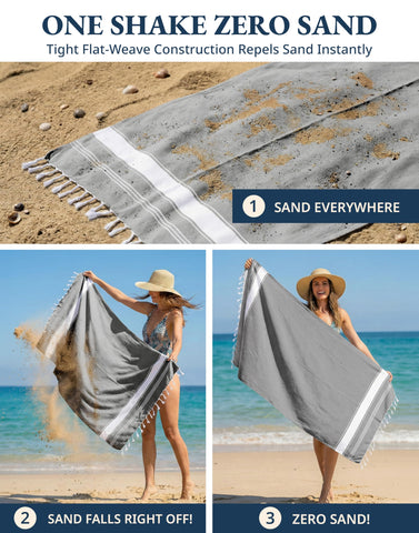 Lane Linen lightweight travel towels compress for packing and versatility.
