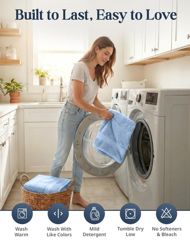 Lane Linen towels reduce visible lint after multiple washes.