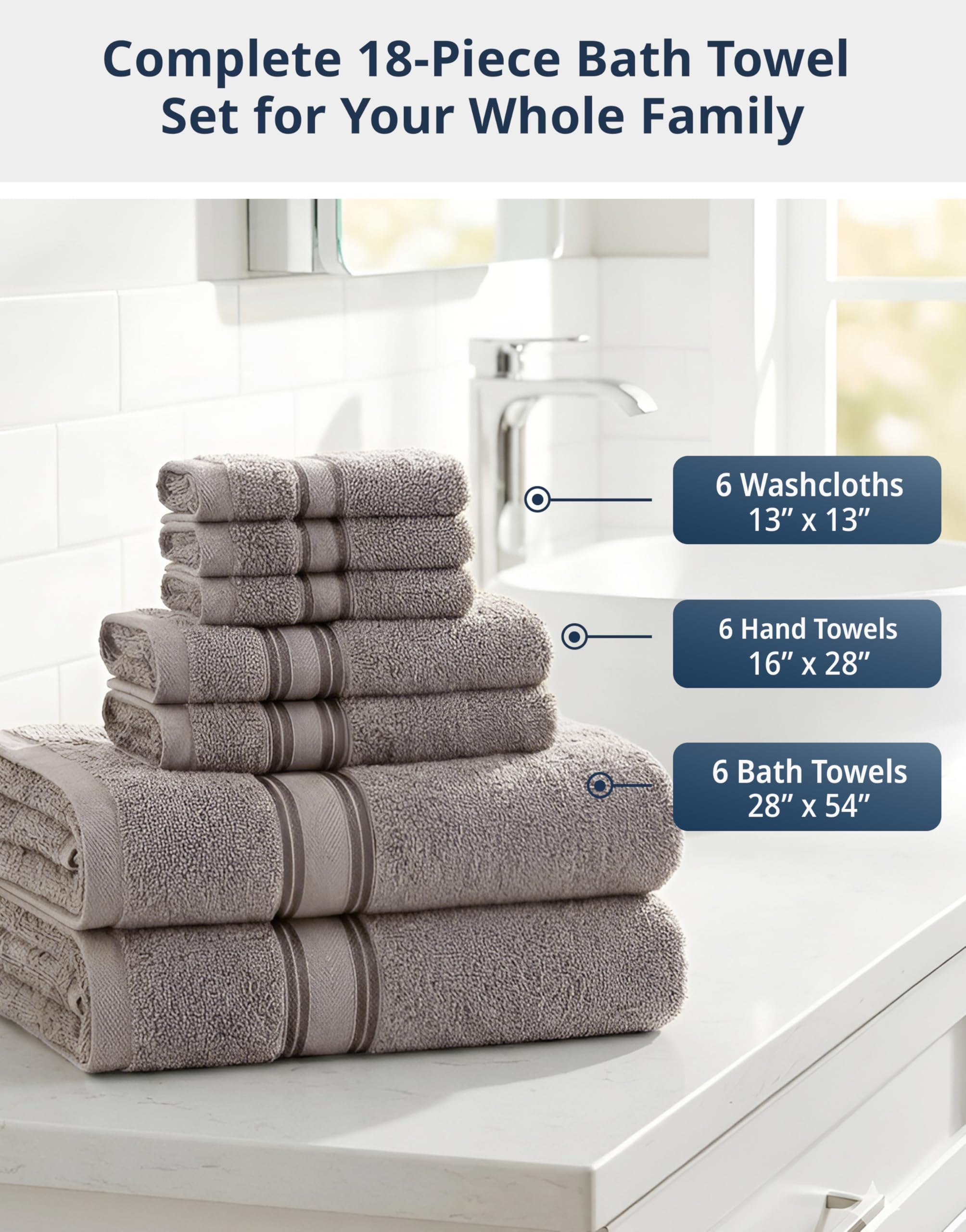 Lane Linen platinum hand towels highlight soft, everyday luxury
