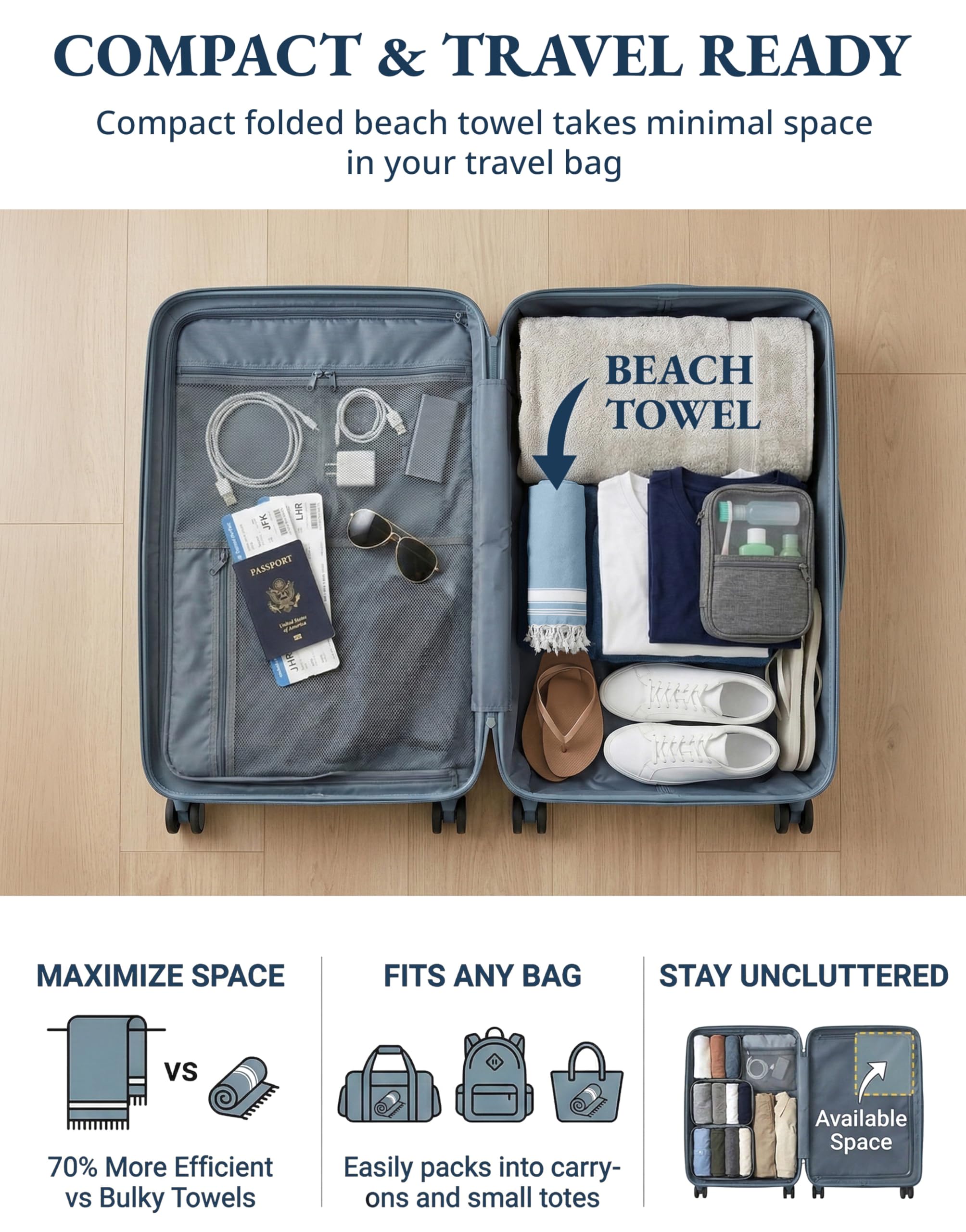 Lane Linen machine-washable towel for easy care after use.