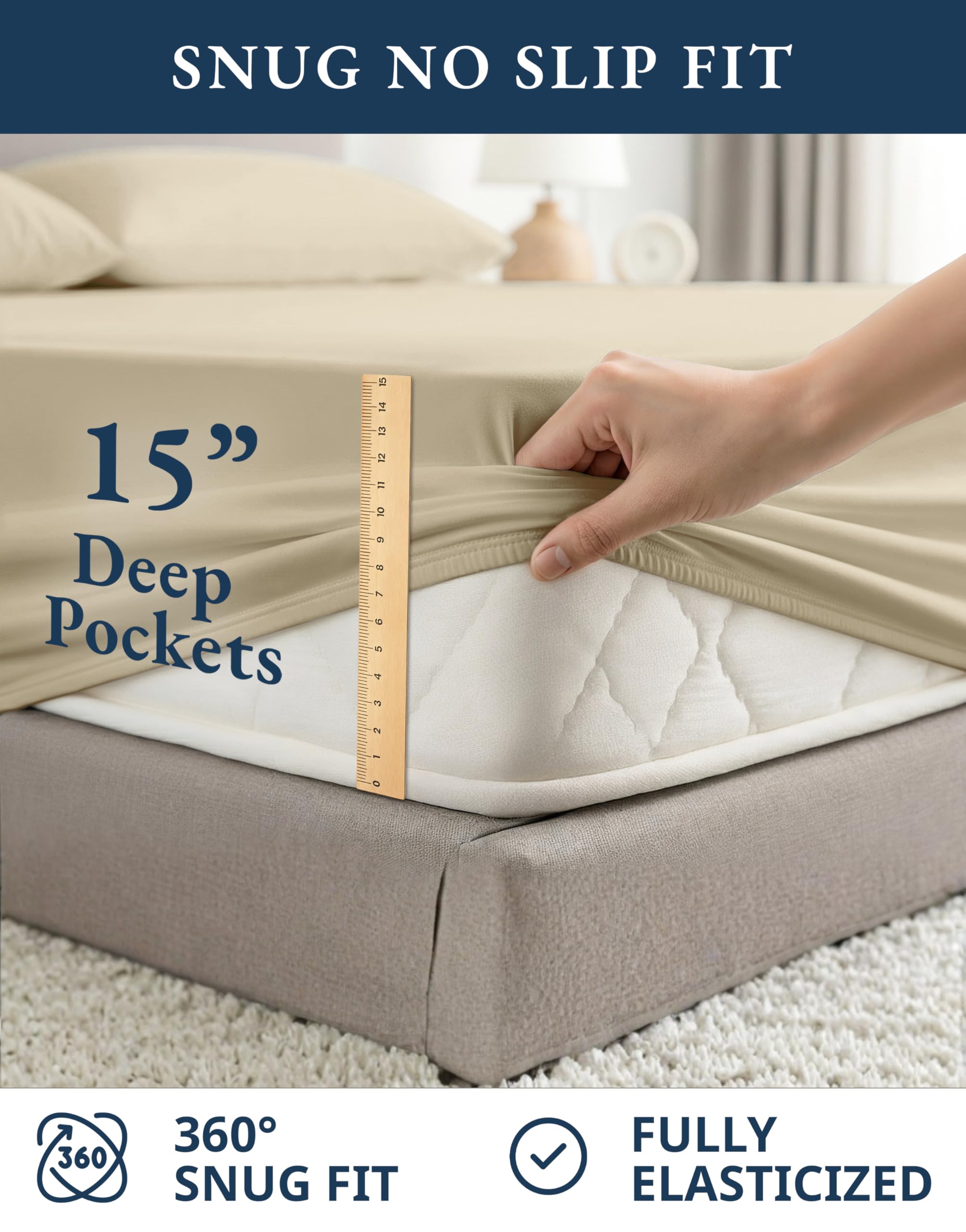 Lane Linen machine-wash durable sheet set, easy care for busy bedrooms.